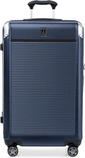 28in Platinum Elite Hardside Checked Luggage in True Navy - Spacious