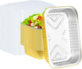 20 Pack 11in x 7.8in x 2in Gold Aluminum Foil Pans with Lids - Heavy