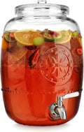 2.5 Gallon Glass Beverage Dispenser with Stainless Steel Spigot