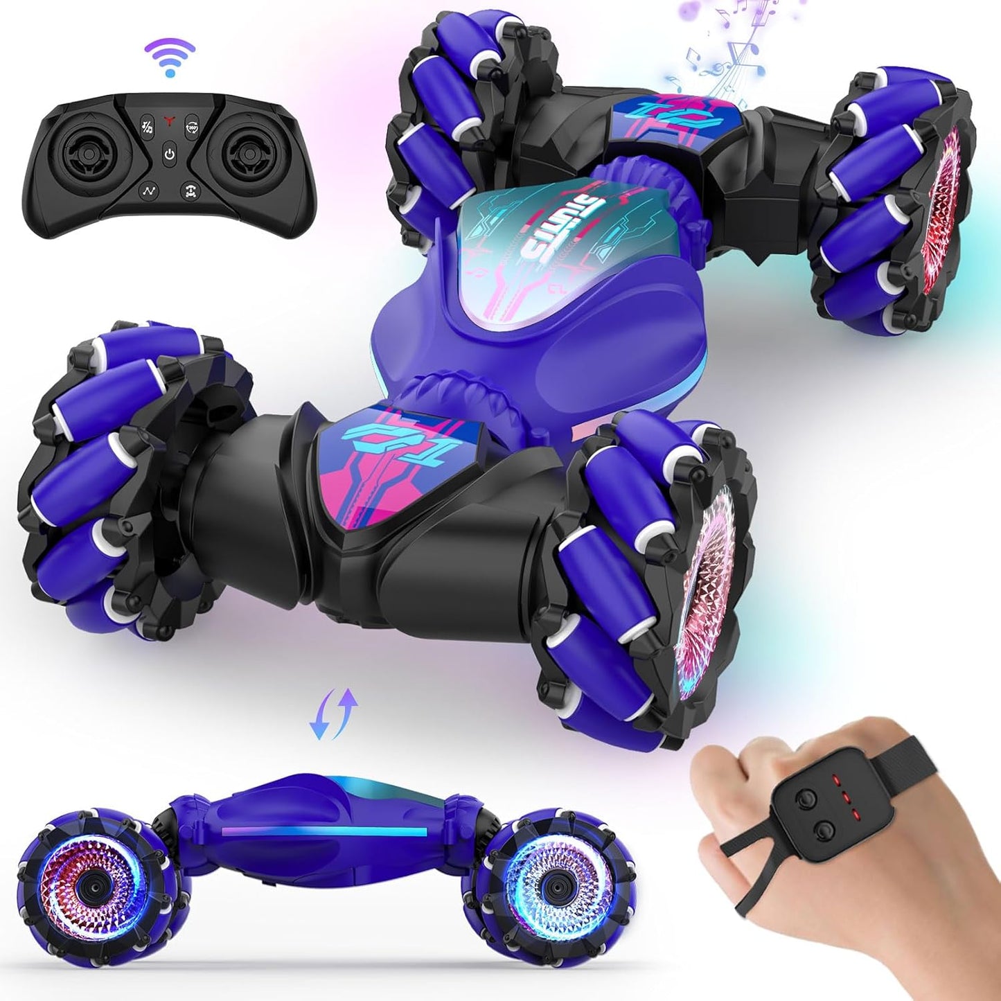 SAUFTTI Gesture Sensor RC Stunt Car - 360 Flips Off-Road Fun!