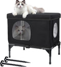 Outdoor Cat House Weatherproof Insulated Shelter - Cozy Heated