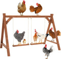 Chicken Roosting Bars for Hens with 2 Swings - Durable Coop Perch