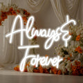 Always Forever Neon Sign for Wall Decor - Romantic LED Wall Light