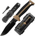Extra Sharp Bushcraft Knife with Fire Starter - D2 Steel Survival