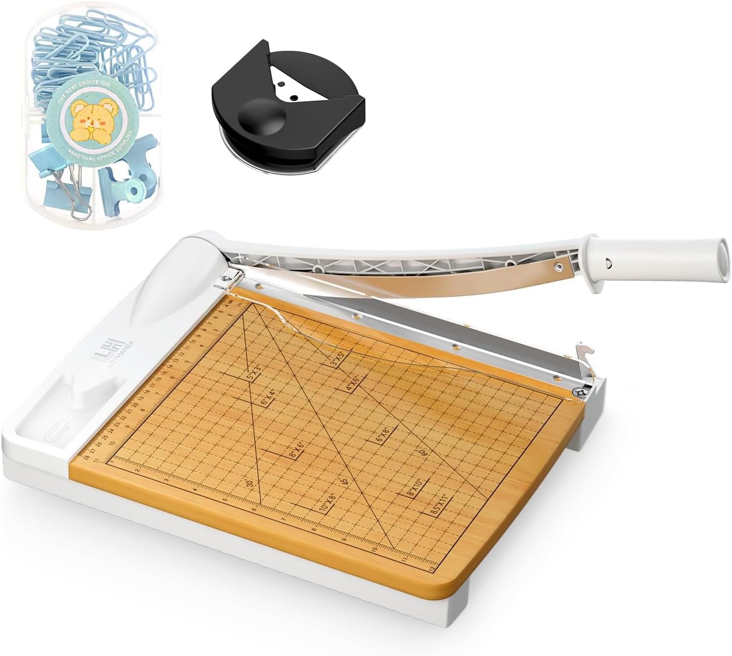 12 inch Wood Guillotine Paper Cutter for Crafting and Projects