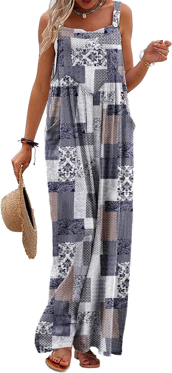 YESNO Women's Summer Casual Overalls for Boho Style Lovers