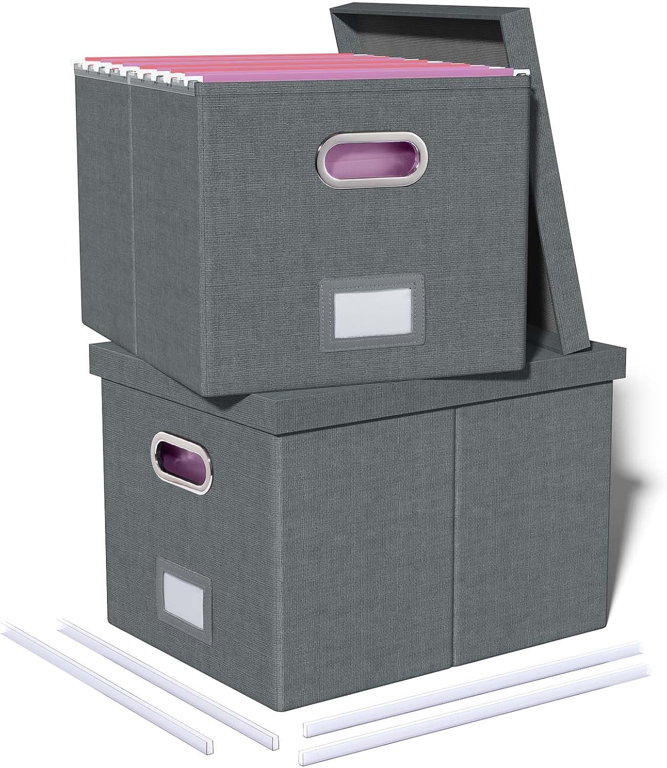 2 Pack File Storage Organizer for Document and Folder Storage