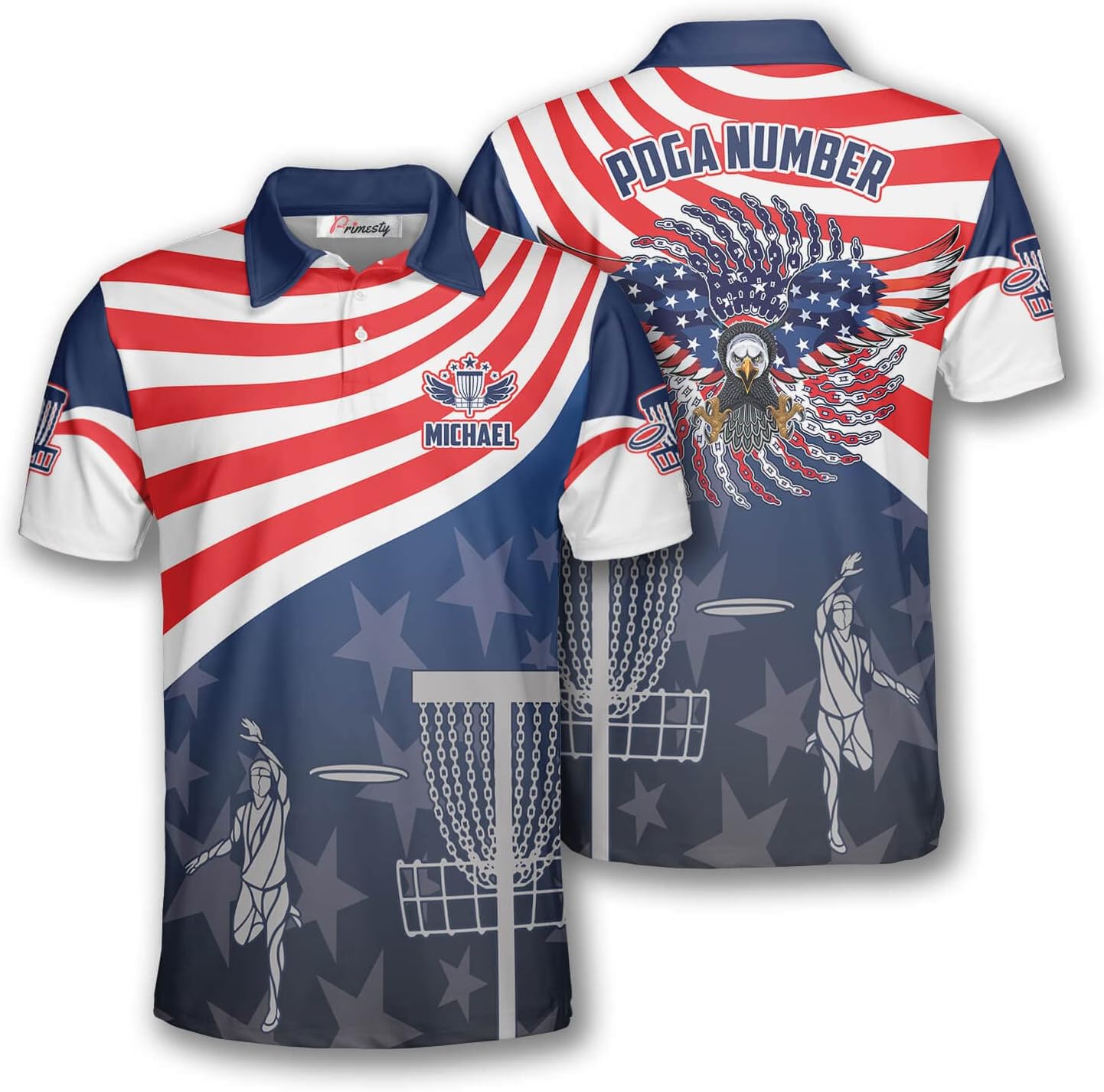 Custom Disc Golf Polo Shirts by PRIMESTY