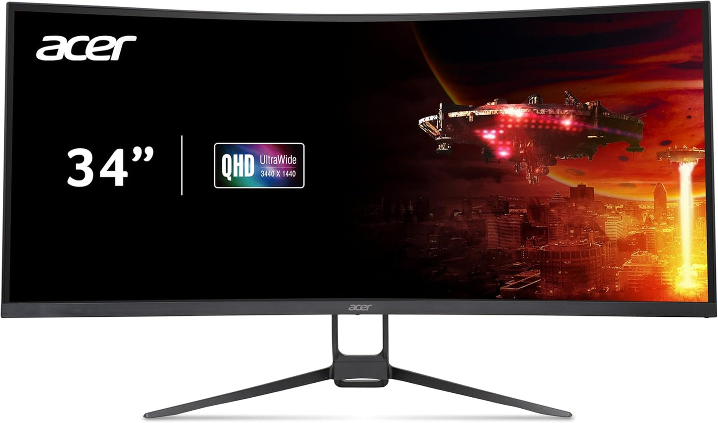 Acer Nitro 34 Inch UWQHD Curved Gaming Monitor with 180Hz