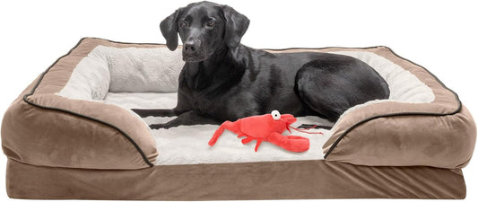 FurHaven Cooling Gel Dog Bed & goDog Squeaky Lobster Toy