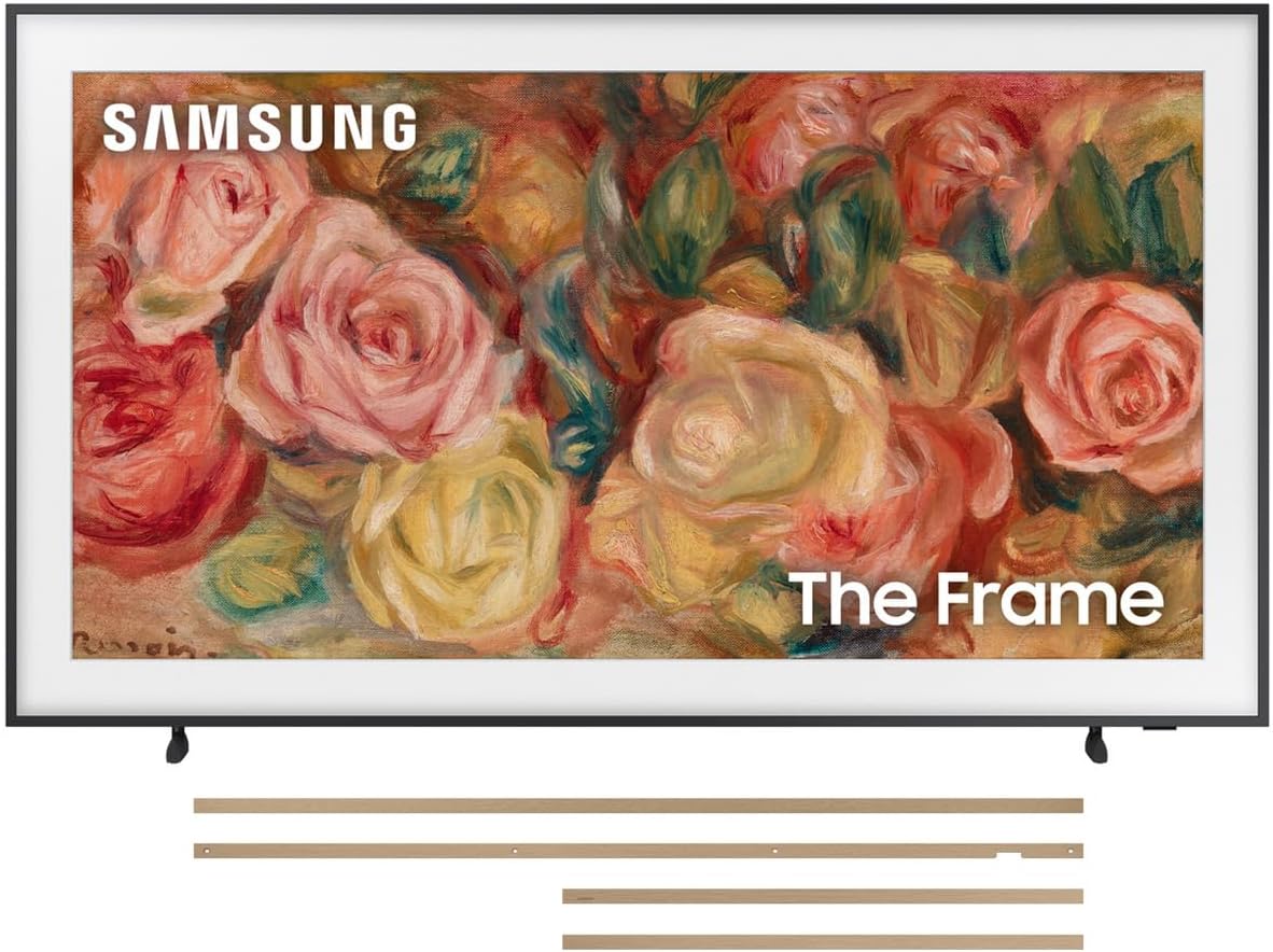 Samsung 50 The Frame 4K Smart TV + Modern Teak Bezel