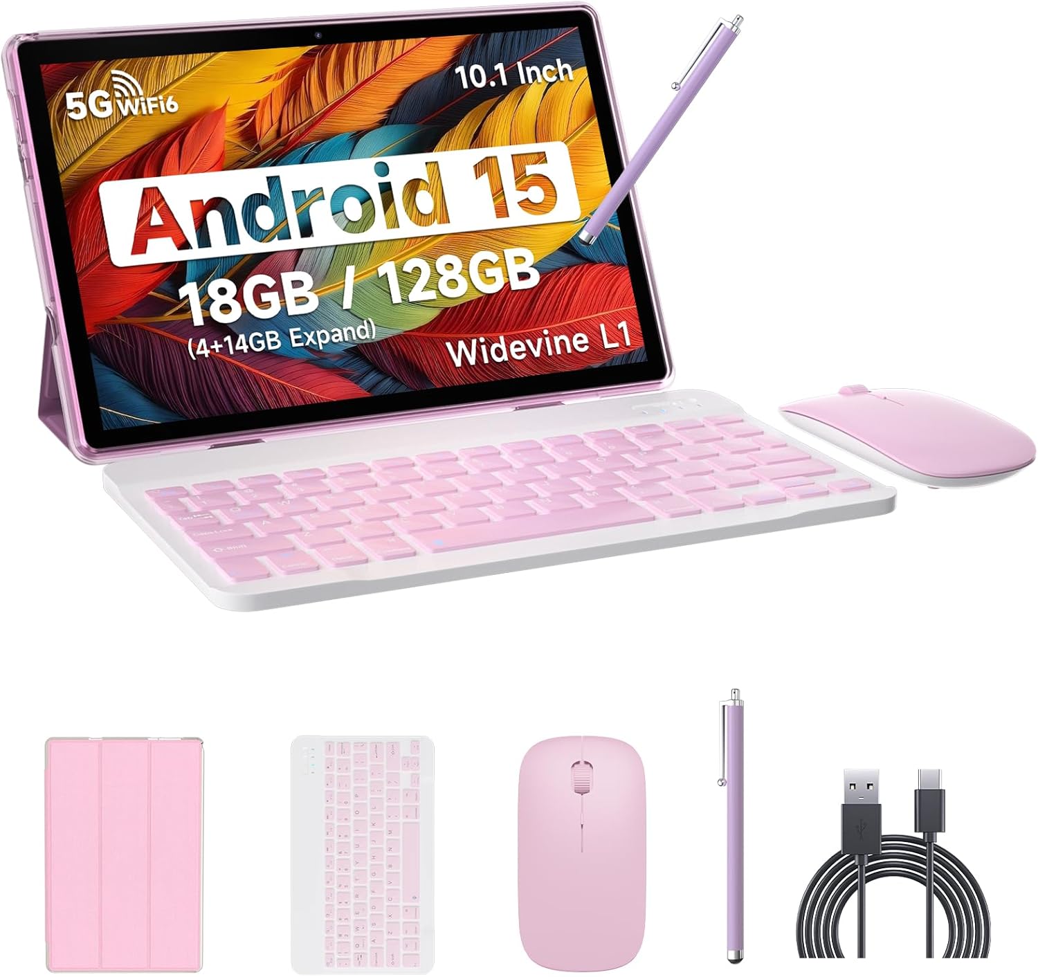 Android 15 Tablet with 18GB RAM and 128GB ROM for All Needs