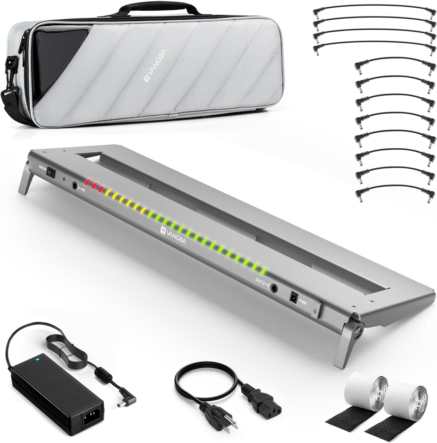Vangoa Pro Guitar Pedal Board with Isolated Power Supply