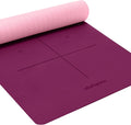 SGS Certified Eco-Friendly Yoga Mat - Non Slip, Alignment System, Optimal Cushioning - 72x26