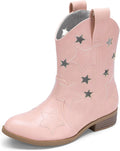 Girls Cowgirl Boots Mid Calf Glitter Cowboy Western Boots - Star DREAM