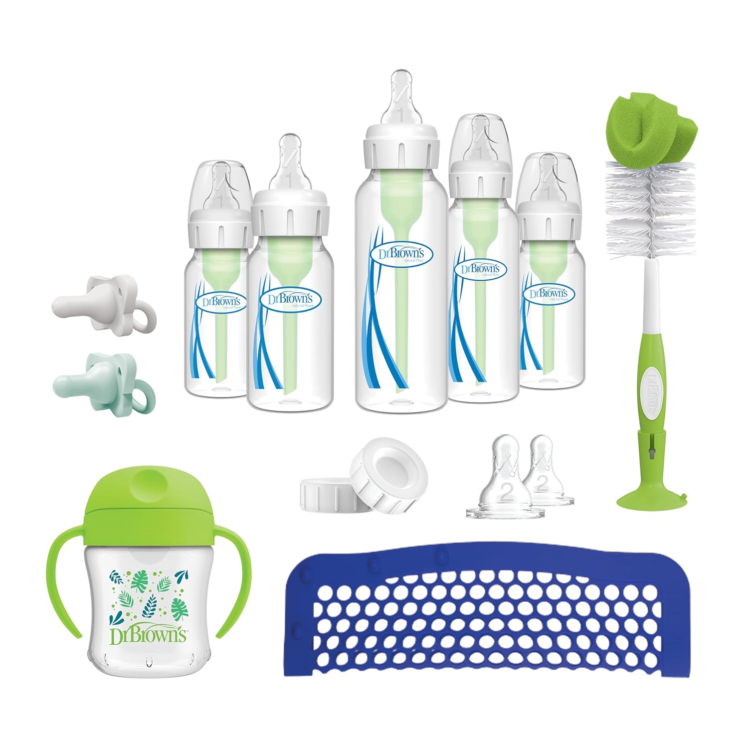 Dr. Brown's Natural Flow Baby Feeding Set with Anti-Colic Bottles
