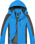 TEZO Mens Rain Jacket Waterproof Lightweight Hooded Windbreaker