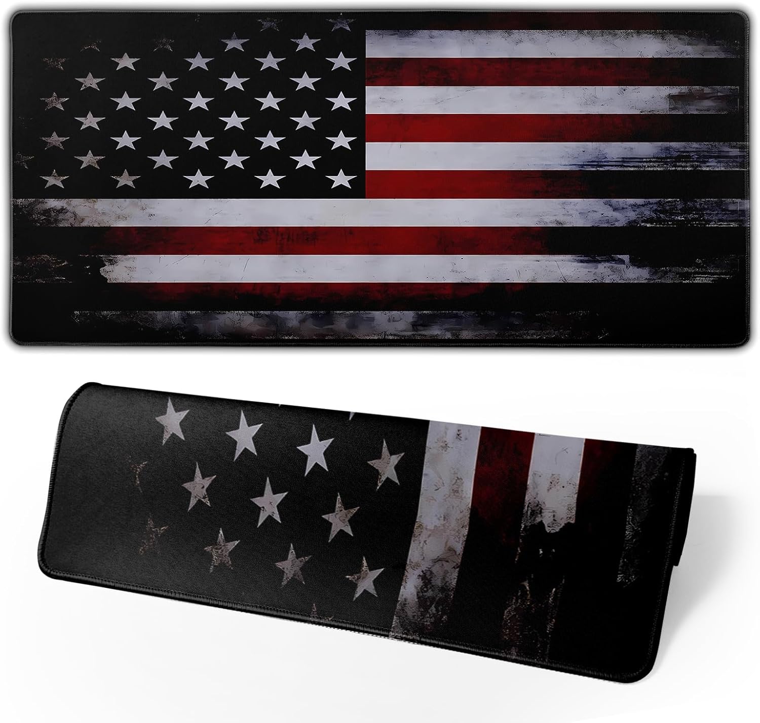 Brecoy American Flag Gaming Mouse Pad - Non-Slip 31.5x11.8