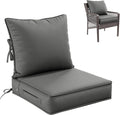 Premium Outdoor Seat Cushion 19 x 19 x 4 in - Deep Seat and Backset