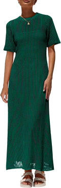 Womens Eyelet Cover Up Dress Maxi - Two Piece Vacation Dress