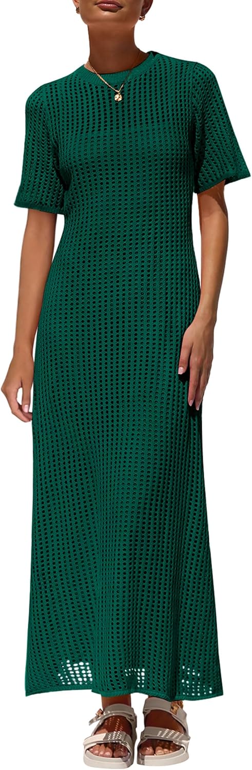 PRETTYGARDEN Womens Eyelet Cover Up Dress for Summer Fun