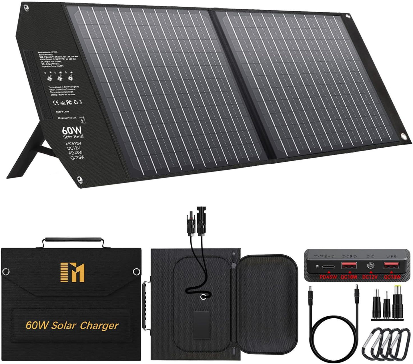Mesuvida 60W Solar Charger: Fast Charging on the Go