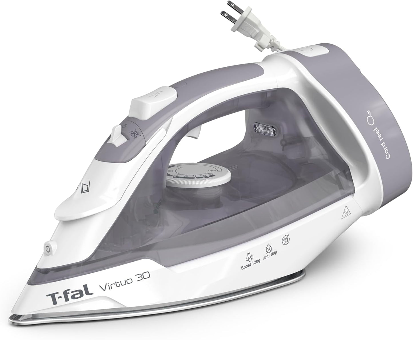 T-Fal Virtuo Steam Iron with Retractable Cord for Easy Use