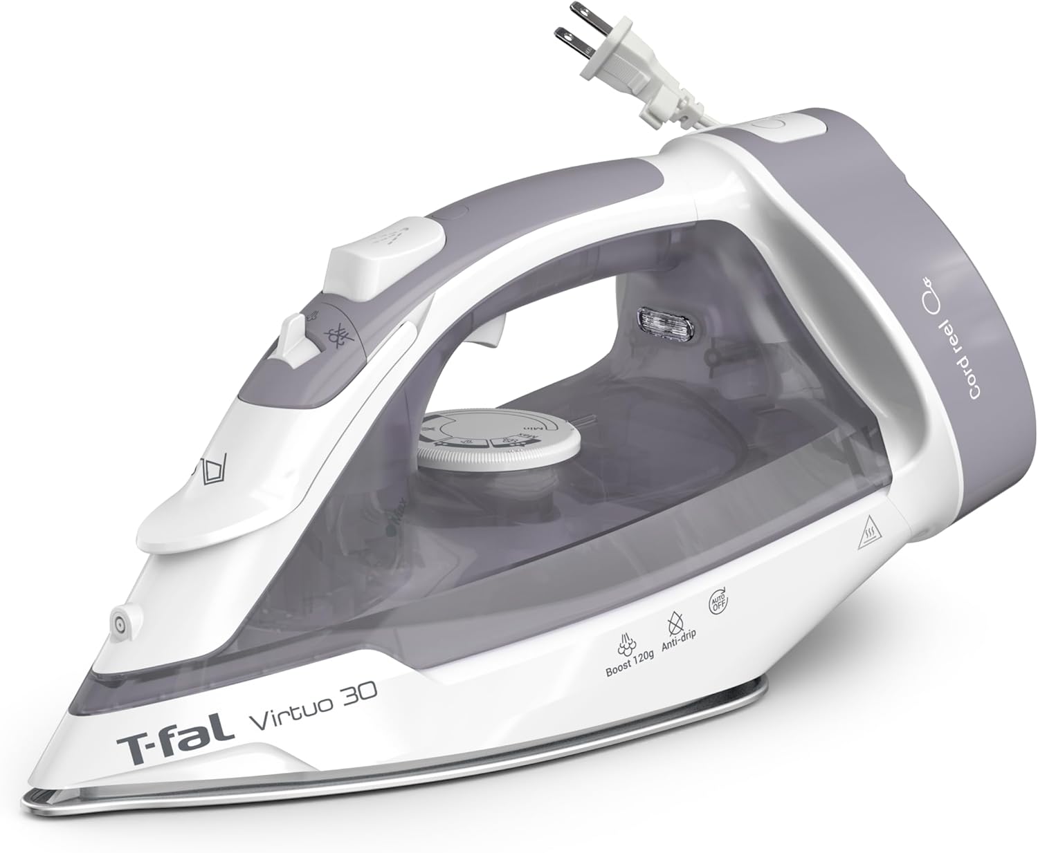 T-Fal Virtuo Steam Iron with Retractable Cord for Easy Use