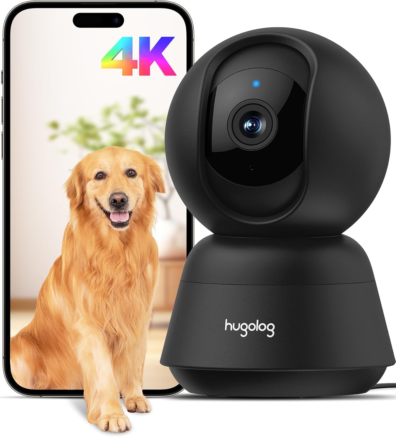 4K Indoor Pan/Tilt Security Camera with Smart Motion Tracking