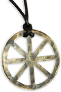Spiral Solar Cross Necklace - Handmade Celtic Viking Pendant