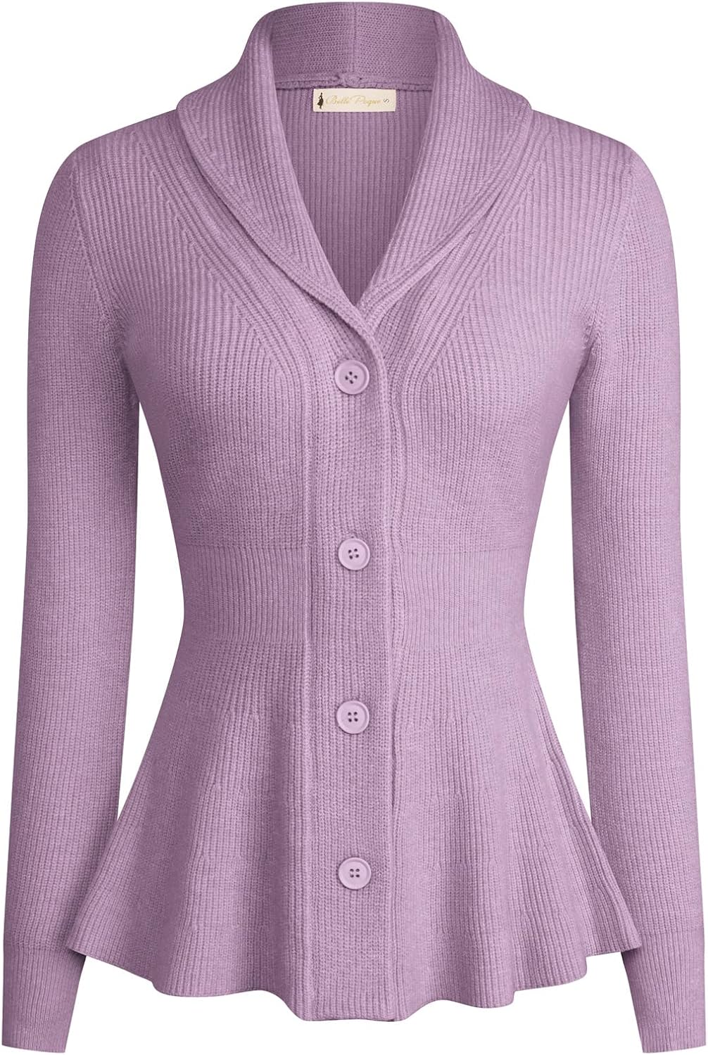 Vintage Cardigan Sweater for Women - Shawl Lapel Design