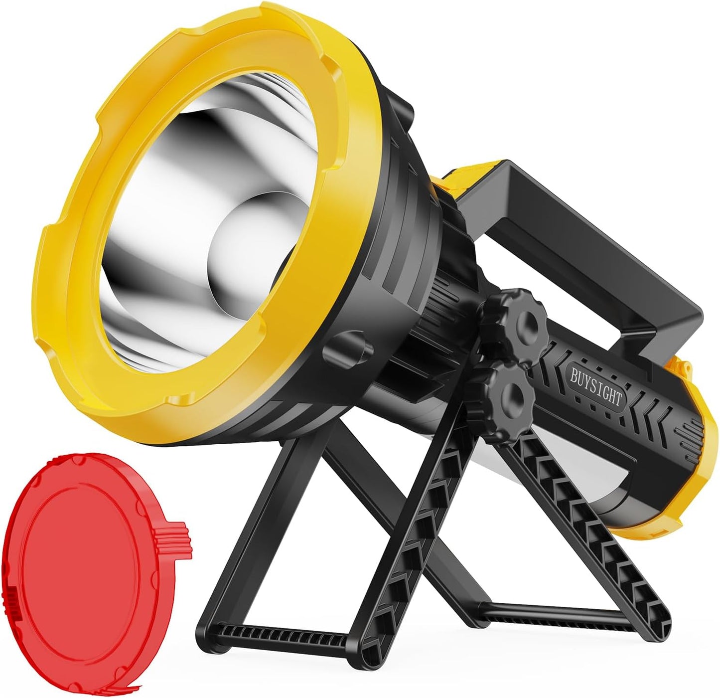 BUYSIGHT Rechargeable Spotlight Flashlight: 1000,000 Lumens Power