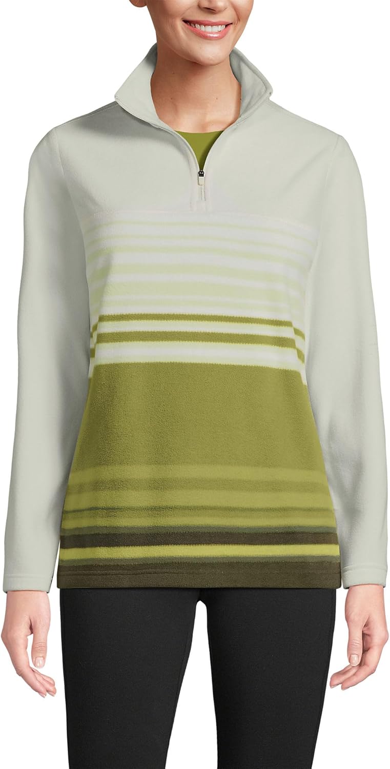 Lands' End Anyweather Fleece Quarter Zip Pullover for Comfort