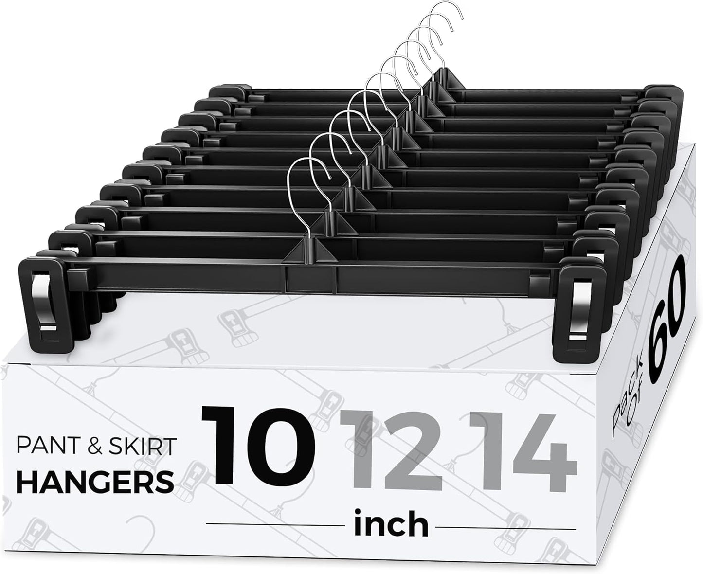 Smartor Space Saving Hangers 60 Pack for Pants and Shorts