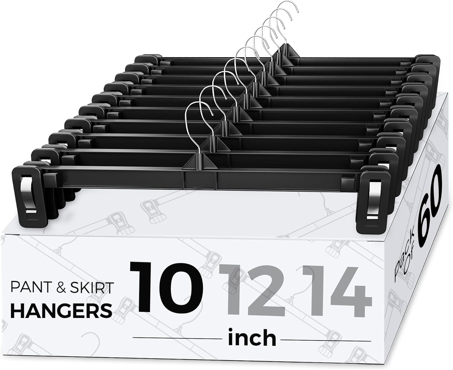 Smartor Space Saving Hangers 60 Pack for Pants and Shorts