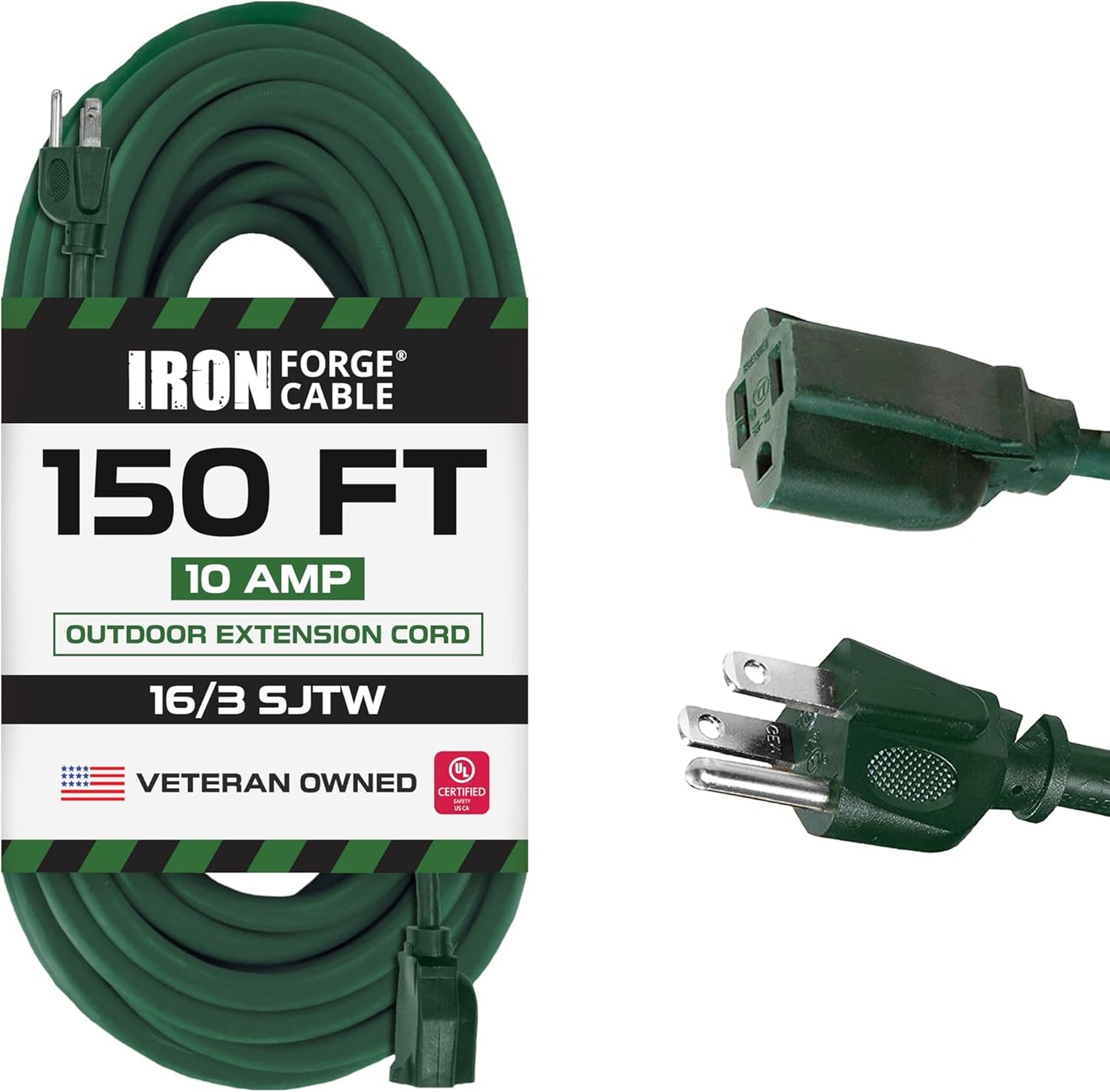 Iron Forge Cable 150 Ft Outdoor Extension Cord for All Seasons