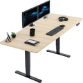 71 x 30 in Dual Motor Sit Stand Desk with Light Wood Top - Smooth