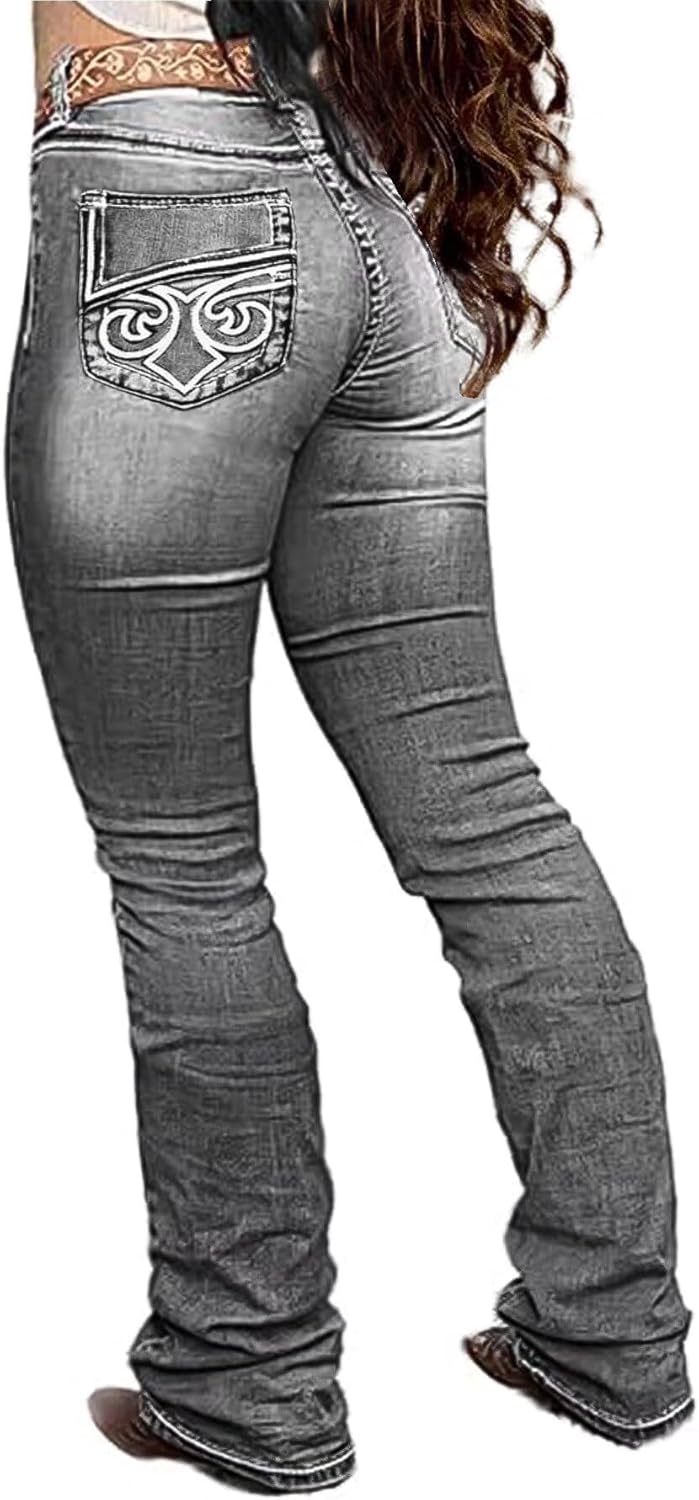 Flamingals Boot Cut Jeans for Women with Butt Lifting Features