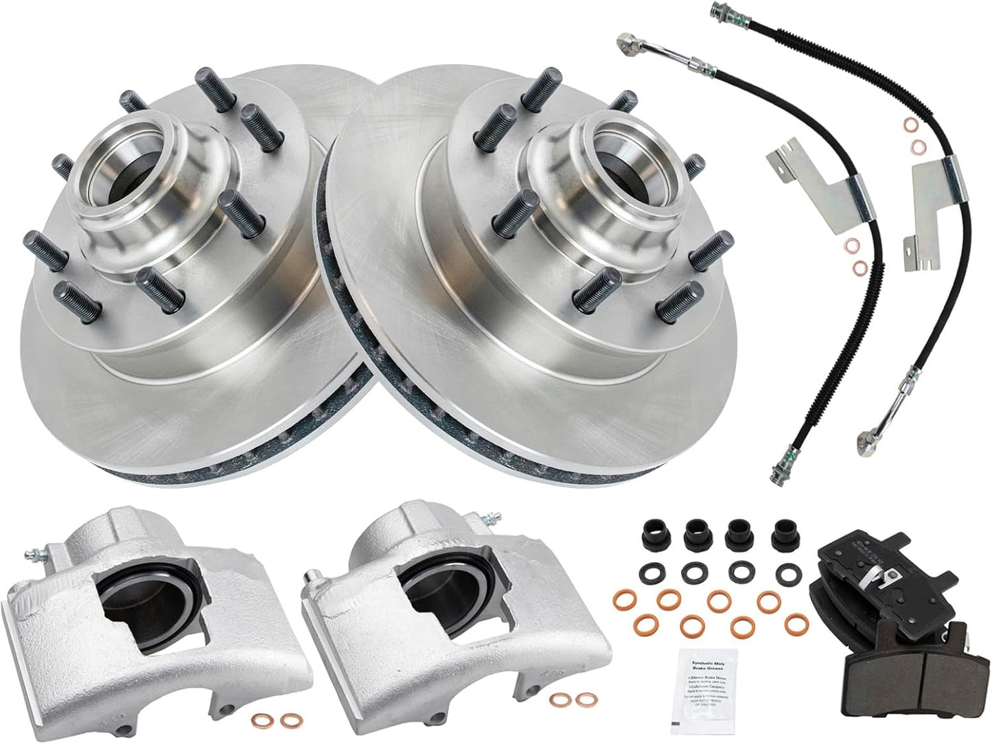 TRQ Front Brake Pad & Rotor Kit for Chevrolet and GMC Vehicles