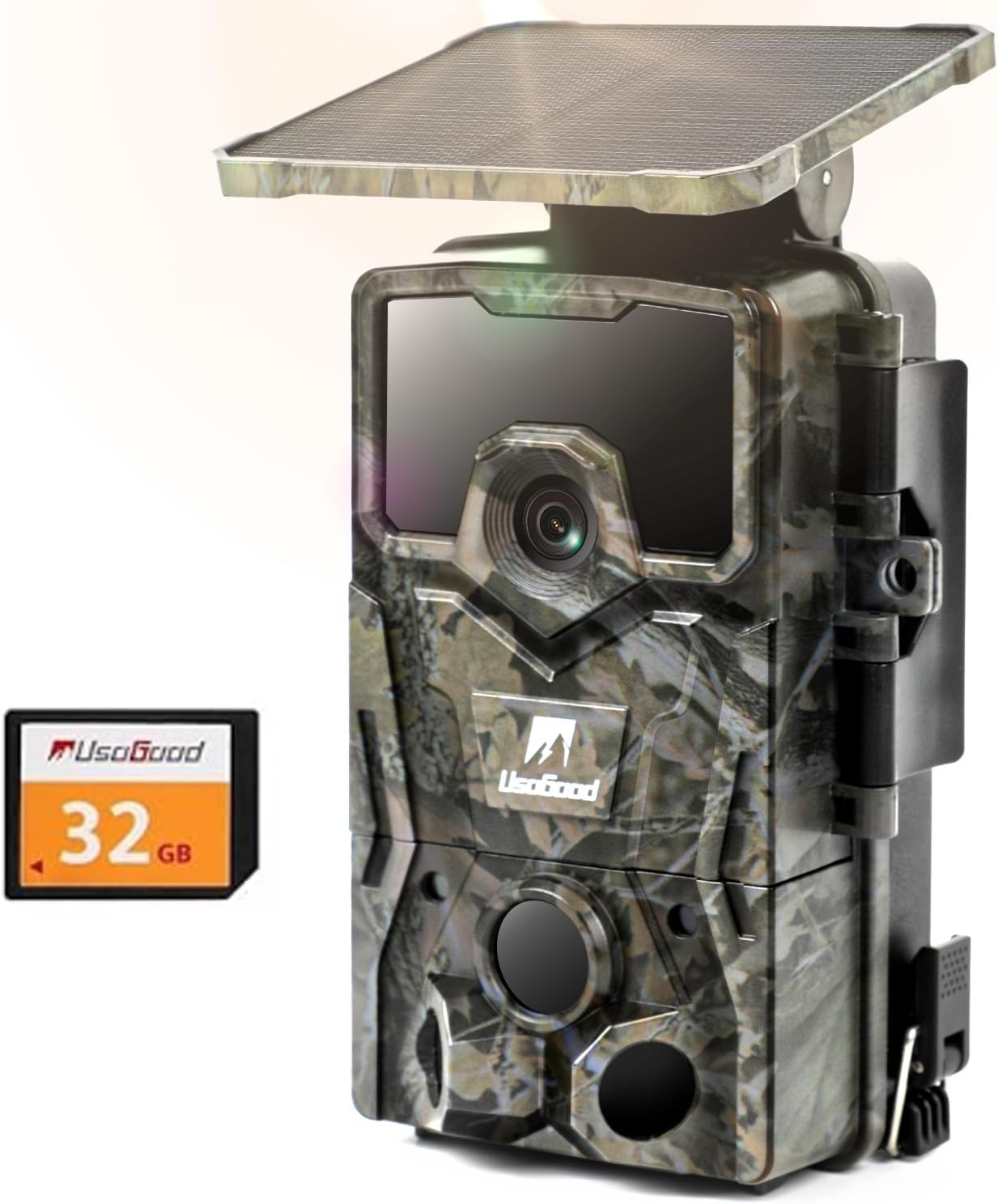 usogood 4K Solar Trail Cam, 48MP Night Vision, Motion Activated, Waterproof