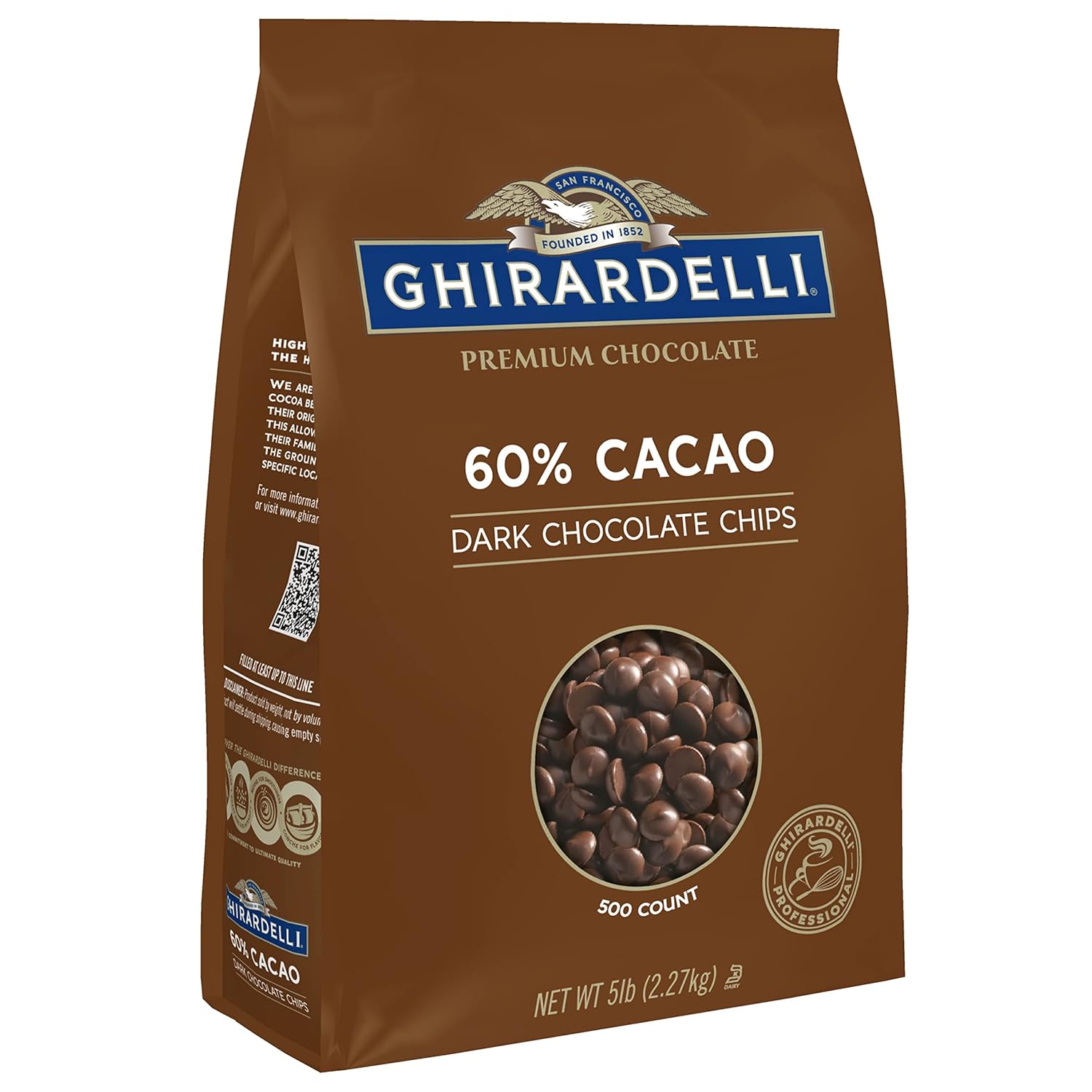 Ghirardelli 60% Cacao Dark Chocolate Chips for Baking and More