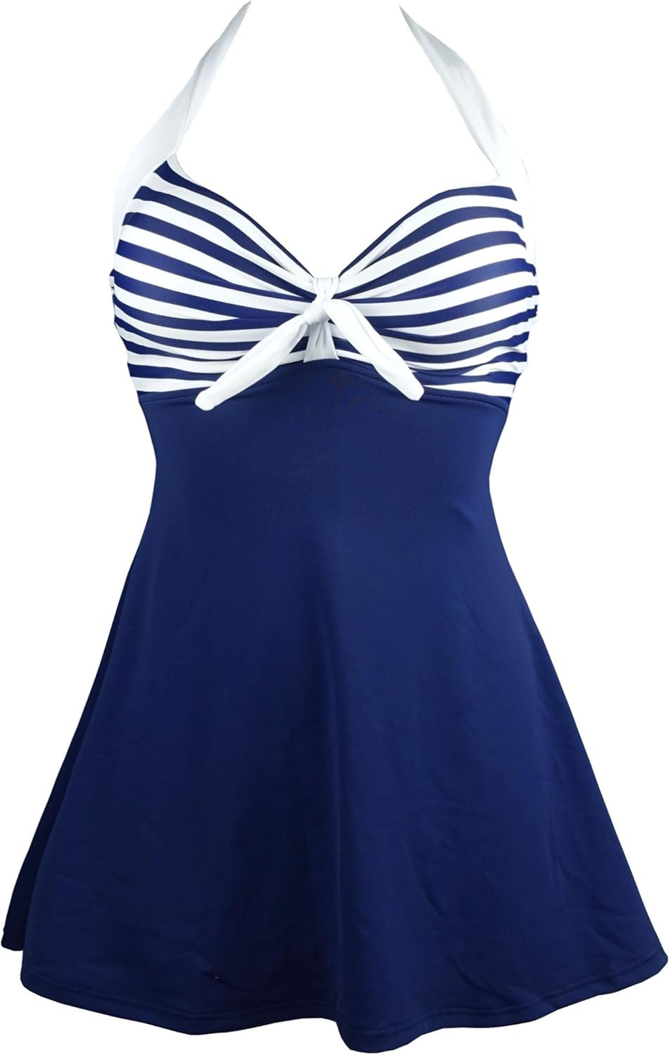 Vintage Sailor Pin Up Swimsuit Retro One Piece Skirtini Dress