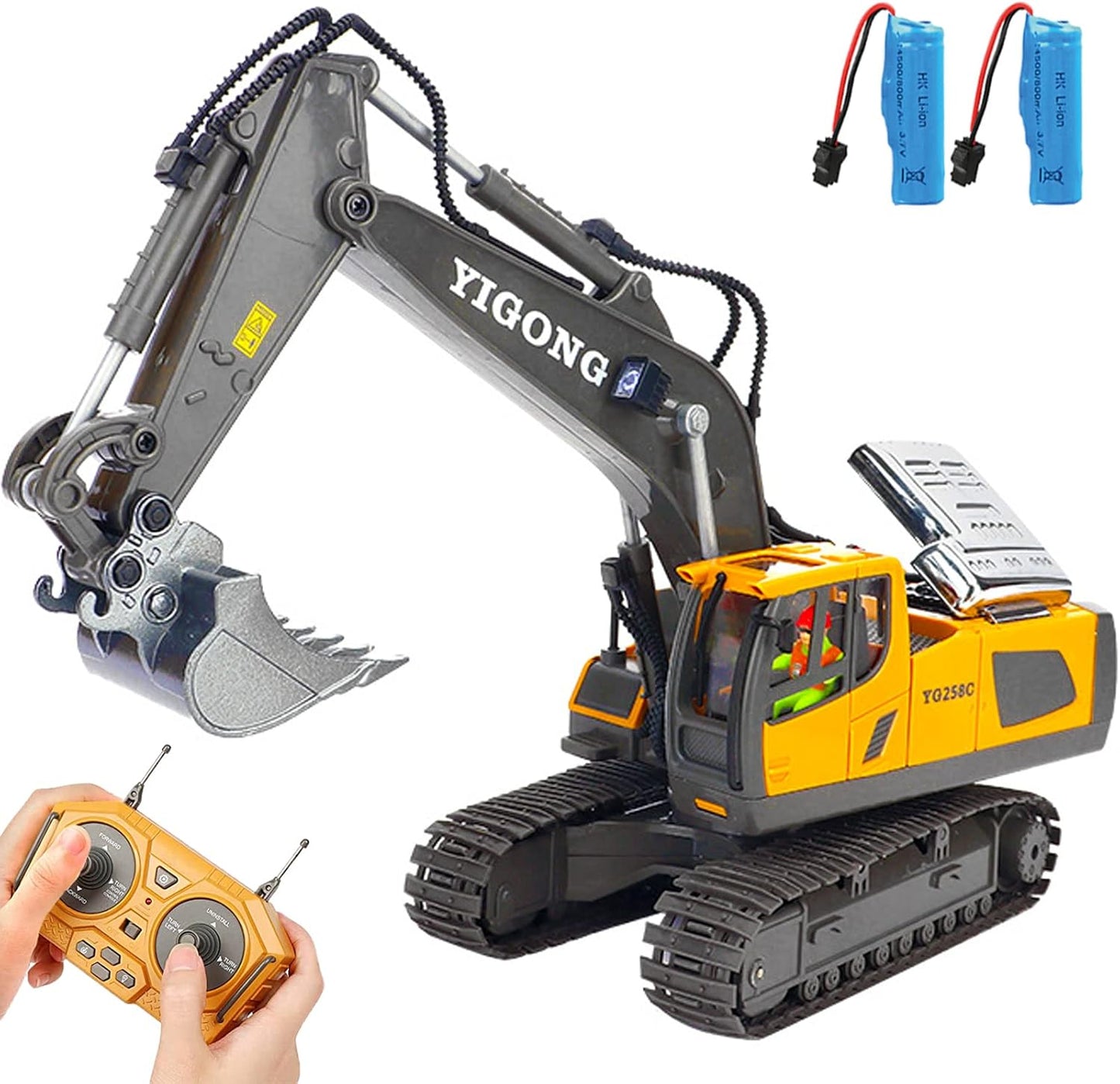 Remote Control Excavator Truck Toys for Kids Age 4-10 Years