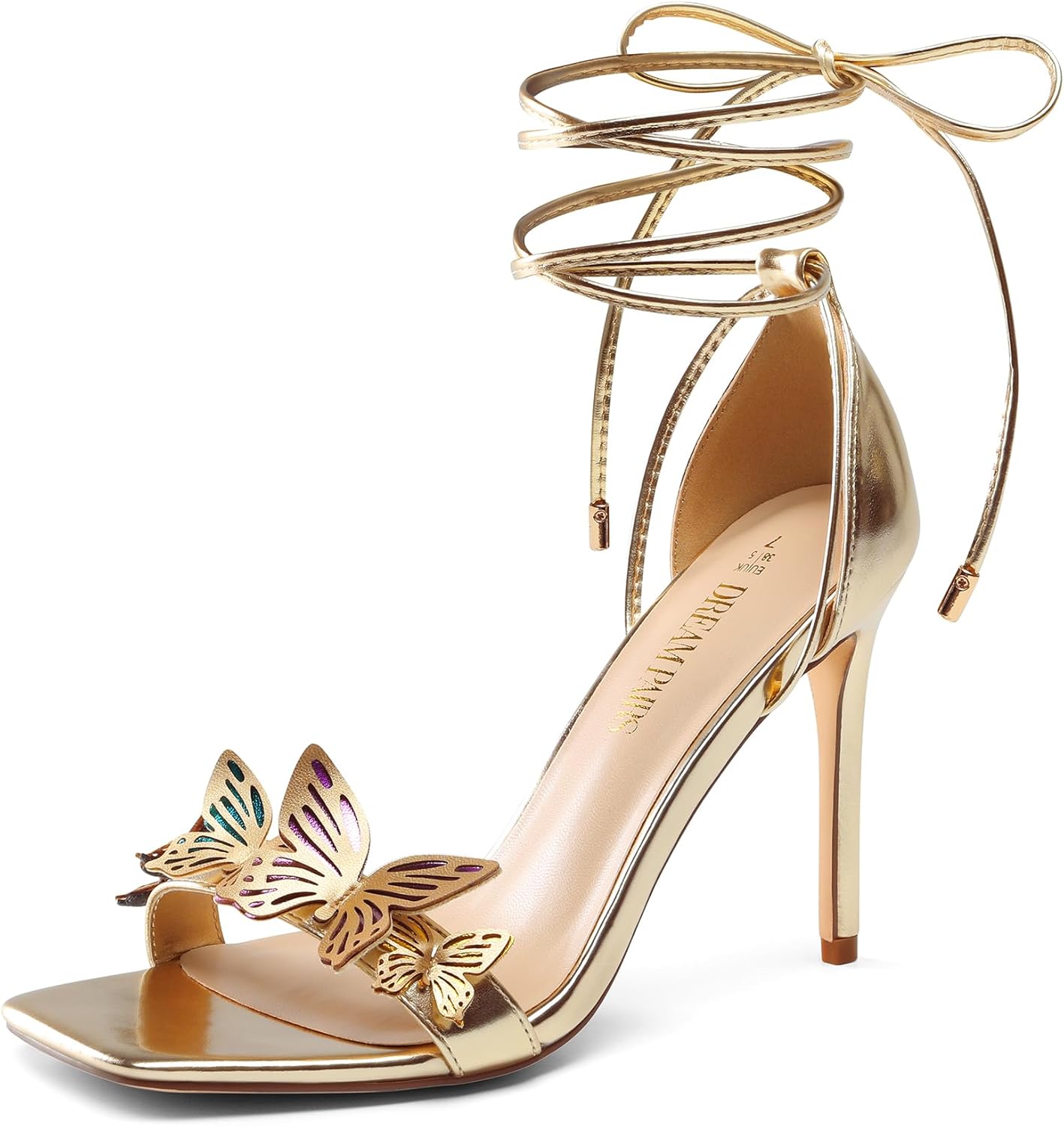 DREAM PAIRS Lace Up High Heels for Fashionable Weddings