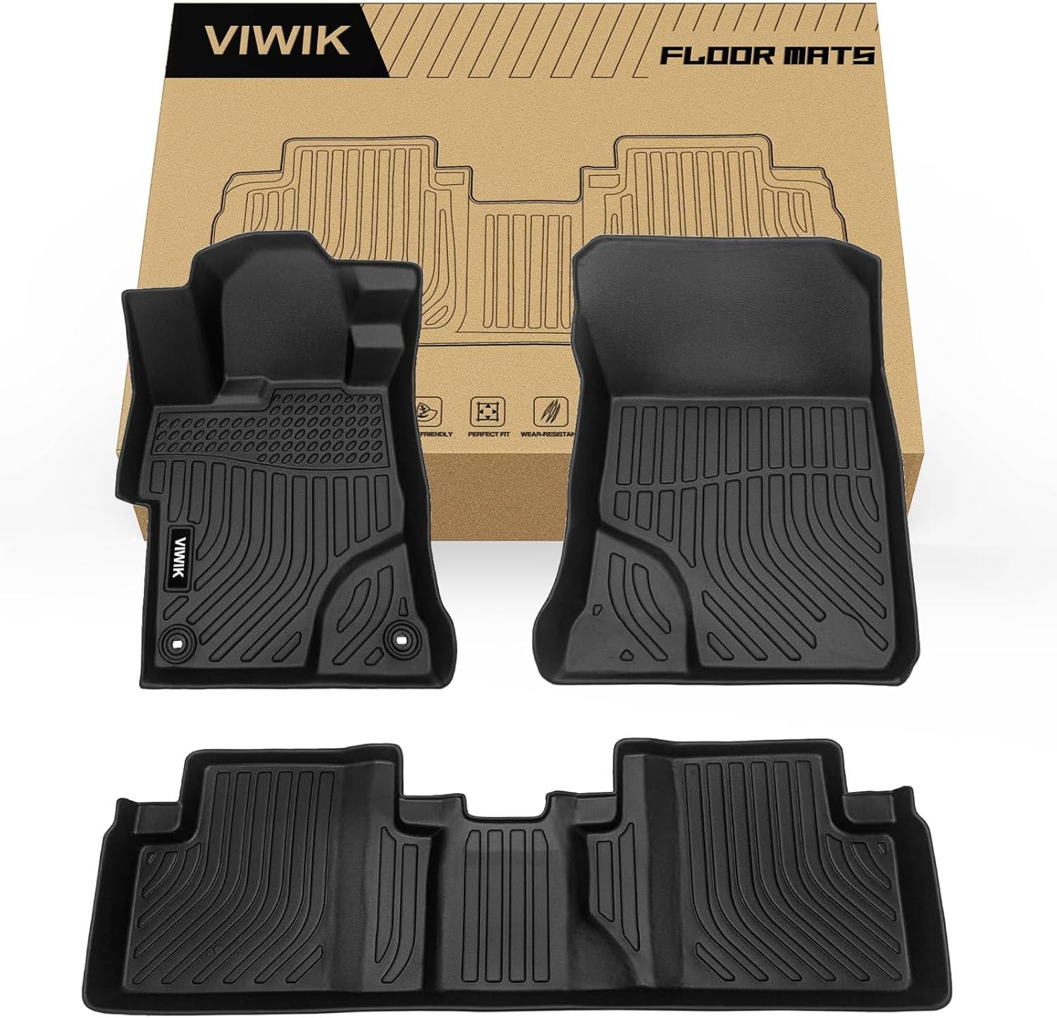 VIWIK Floor Mats for Honda Civic 2015-2012, Custom Fit Protection