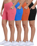 ATHVOTAR Biker Shorts Women with Pockets - High Waisted 3/5/8 in
