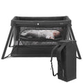 2 in 1 Portable Travel Crib for Toddler Black - Lightweight Foldable