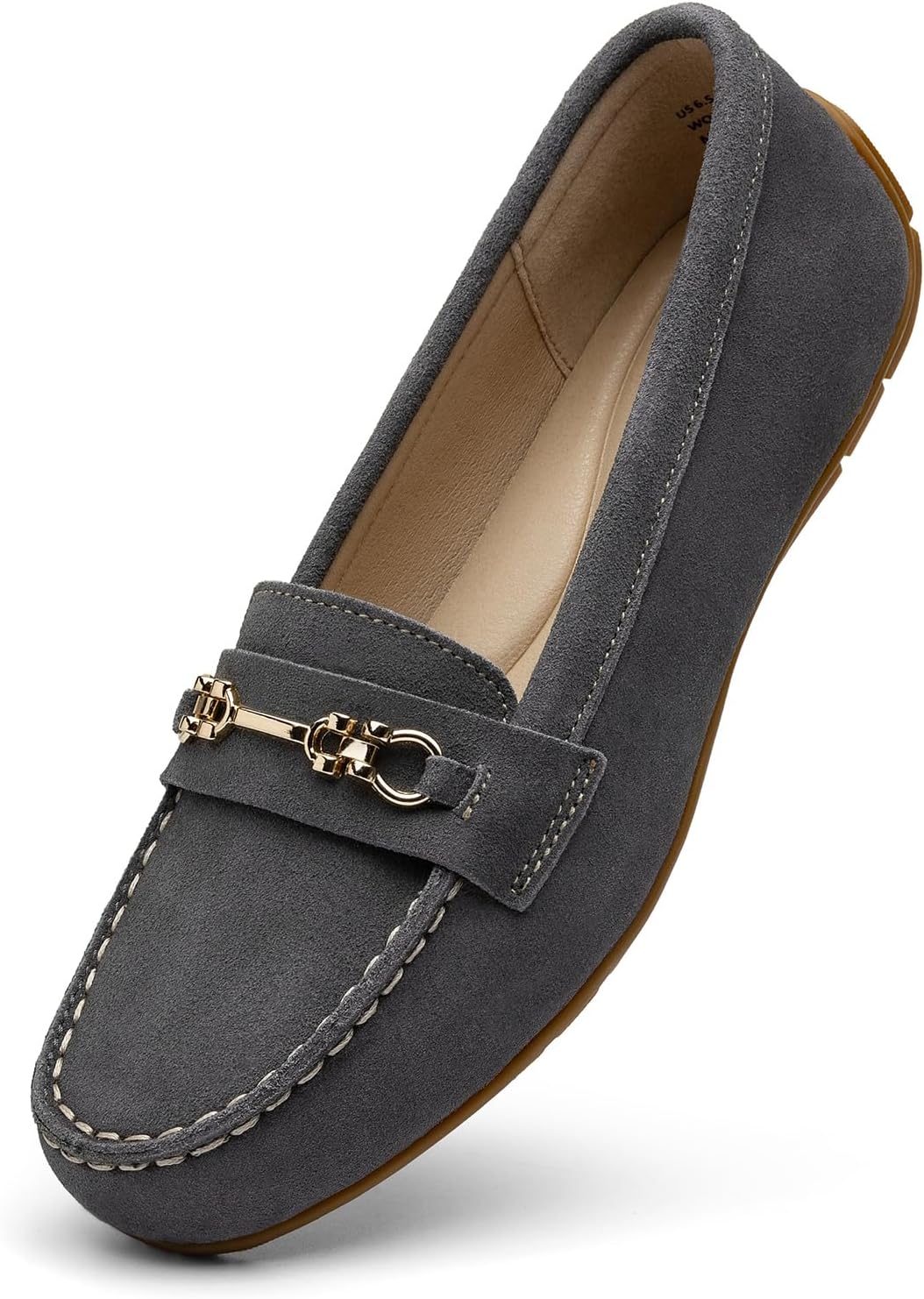 Women's Comfortable Lightweight Suede Leather Loafers for Work