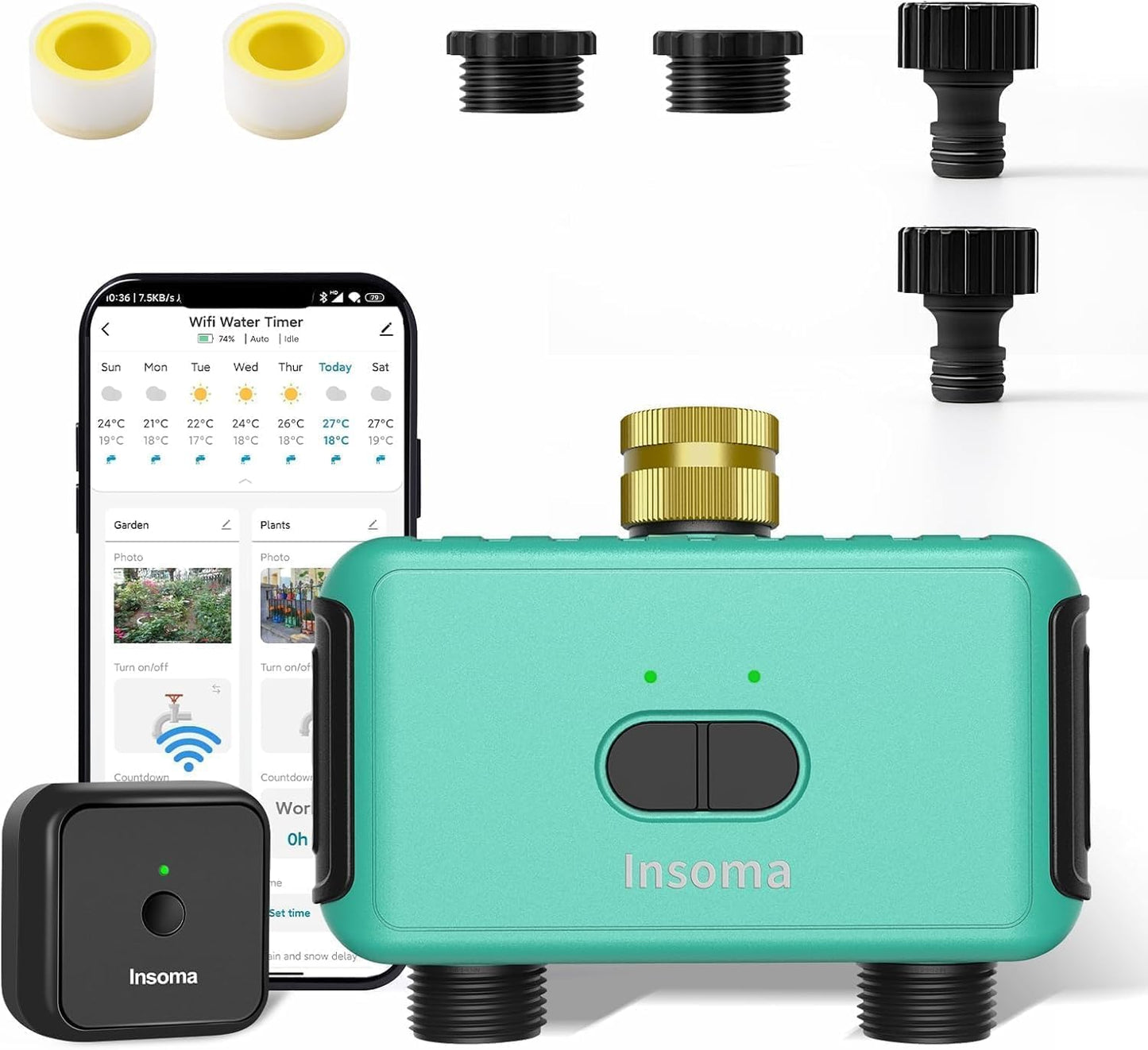 Smart Hose Watering Timer by Insoma for Efficient Lawn Care