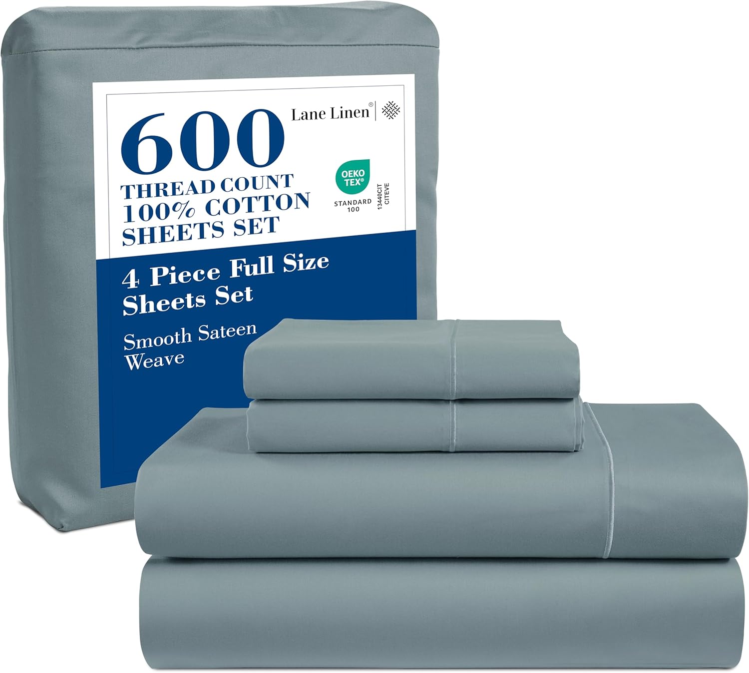 600 TC Full Size Cotton Sheets Set for Ultimate Comfort
